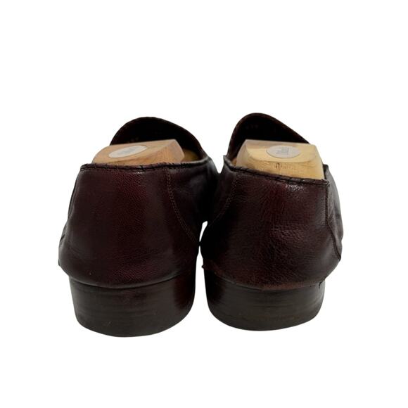 Bally Switzerland Bit Handmade Loafer Mens 11 Leather Brown Slip On Dress Shoe